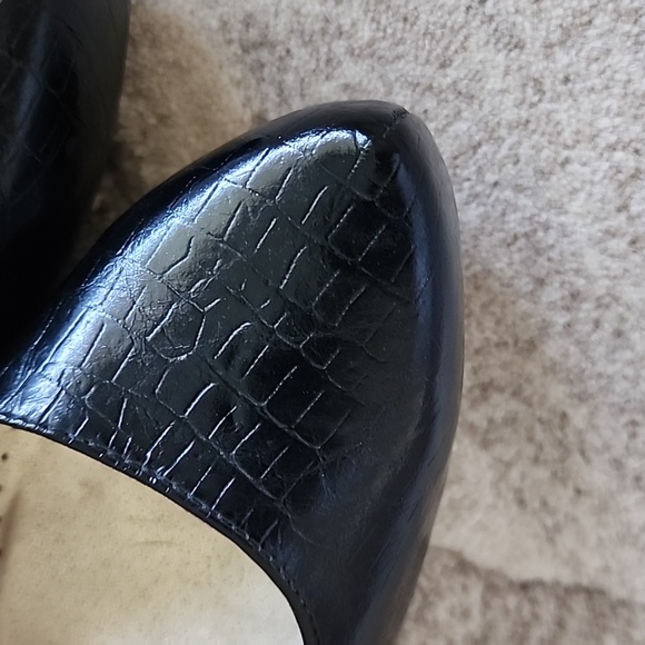 Black Snake Skin Print - Hidden Platform Heels - Size 10 - Picture 8 of 11
